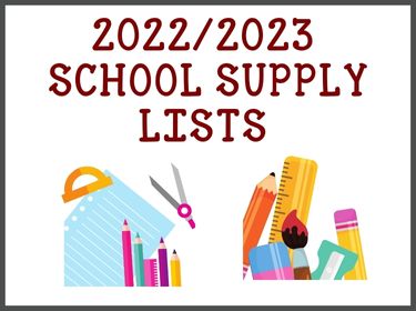  2022-23 School Supply Lists by Grade Level